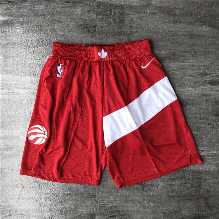 Cheap Men NBA Toronto Raptors Red Shorts 0416